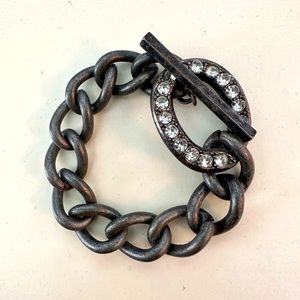 Adorable dark silver chunky chain bracelet! Brand new, never worn!